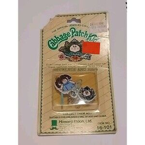 Cabbage Patch Kids Jewelry Set Plastic Necklace Ring Vintage 1983 #1